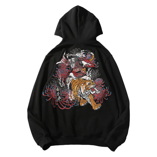 Embroidered Hoodie 'Tiger Godess'